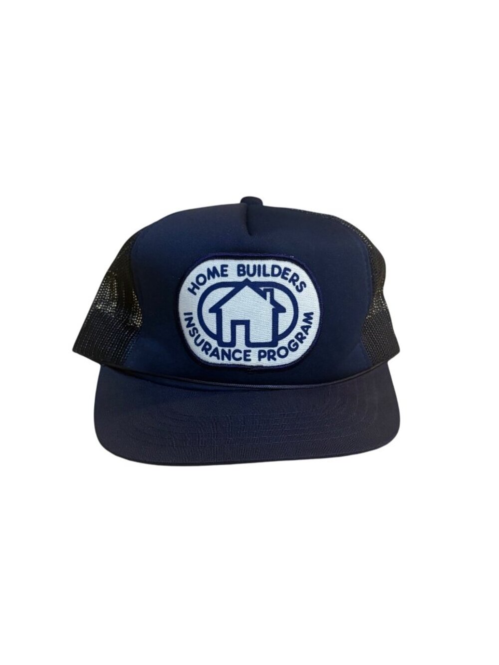 Vintage 80s Home Builders Insurance Program Patch Snapback Trucker Hat